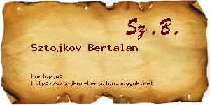 Sztojkov Bertalan névjegykártya